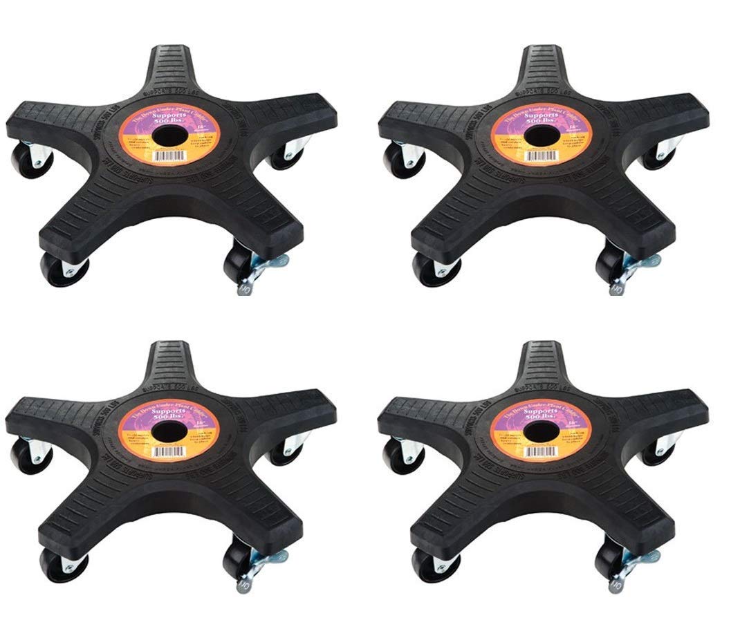 Plant Stand 18410 Down Under Plant Caddy, Black, 16-Inch (Pack of 4)