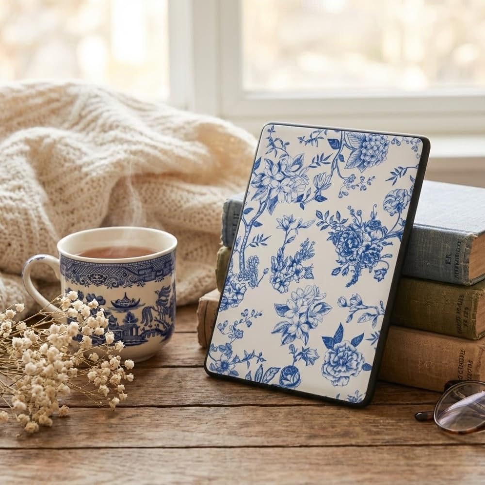 Aesthetic Vintage Skin für Kindle Papaerwhite Gen 11/Signature | Vinyl-Leseaufkleber für Kindle E Book | niedliche Buchaufkleber für Frauen und Erwachsene