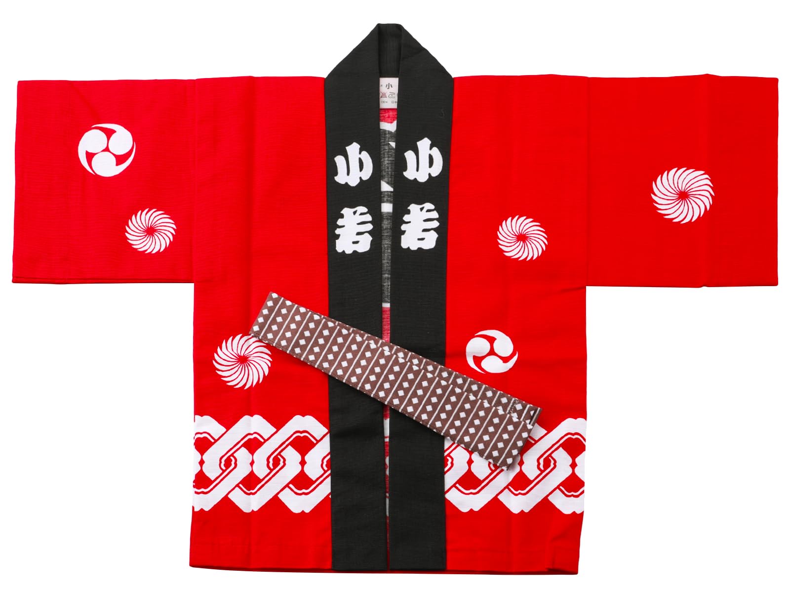 Amazon.co.jp: [SAKIKU-EN] 日本製 お祭り半天&半天帯 2点セット 法被