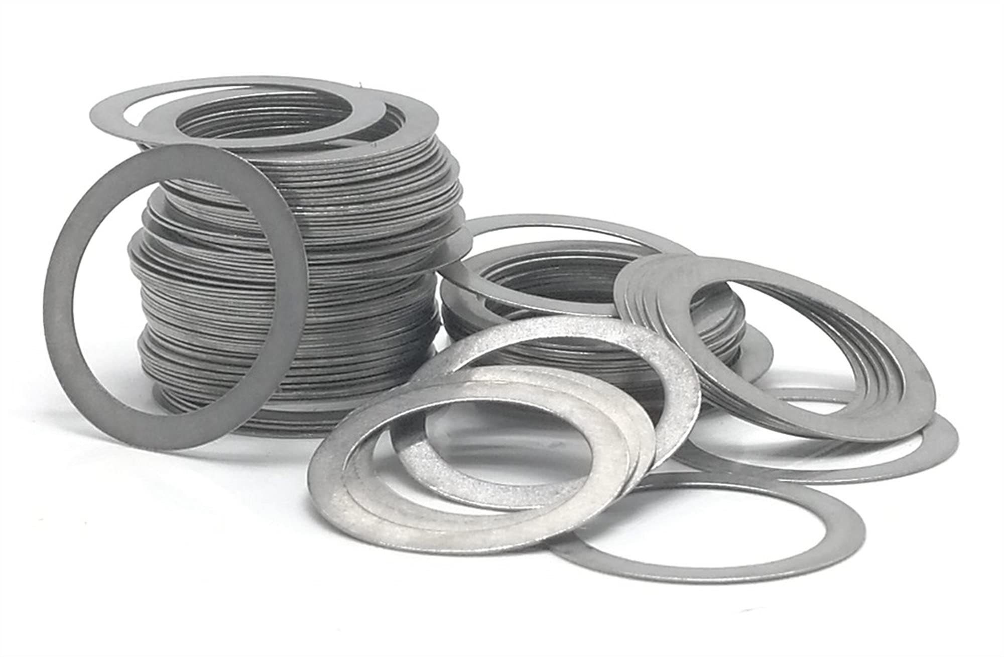 Lfang-Arandelas Planas Espesor 0,5 mm arandela Plana Junta Ultrathin de la arandela del Shim de Acero Inoxidable 304 M3 M4 M5 M6 M8 M10 M12 M14 M16 M17, 100 PCS, Alta Resistencia(M16X22X0.5)