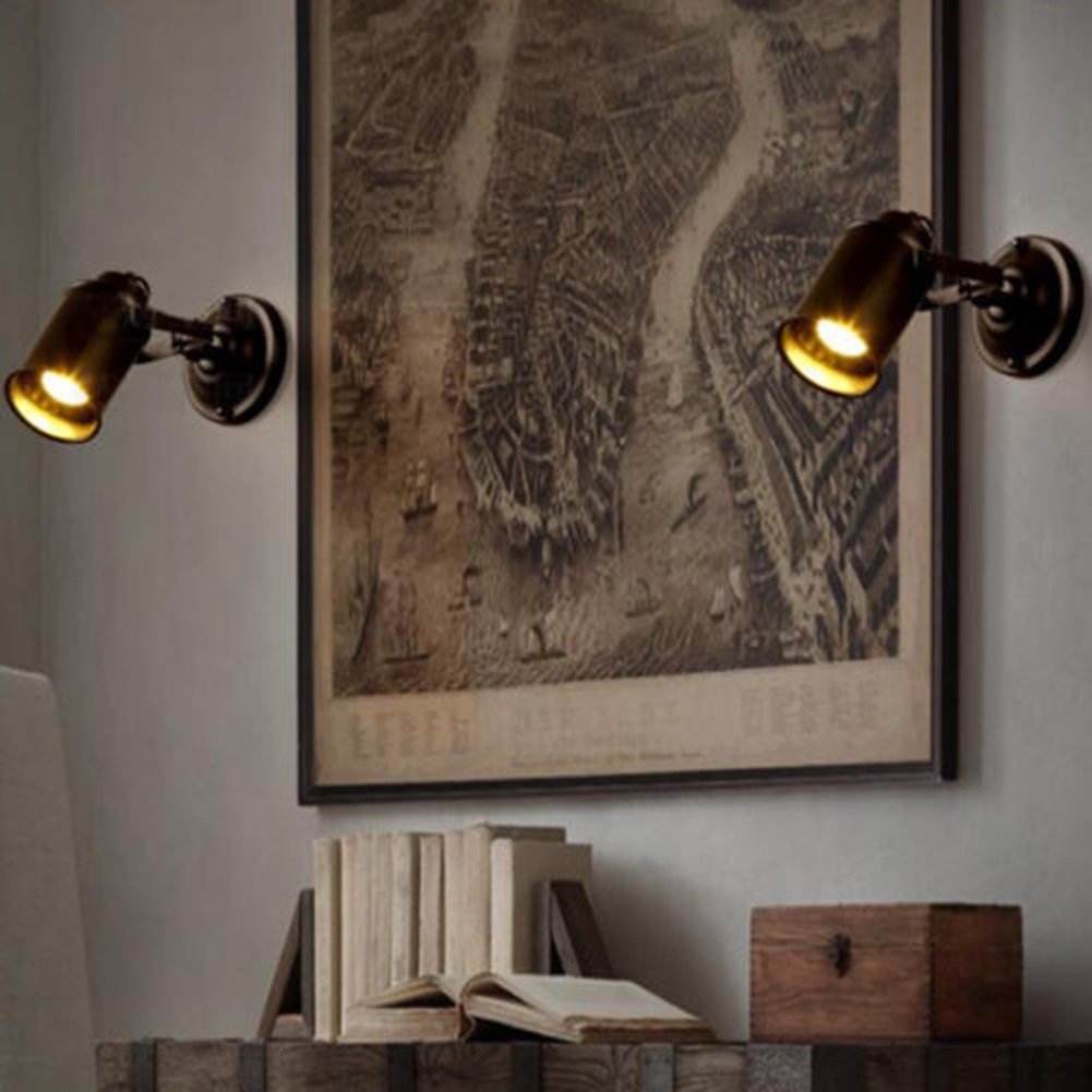 KRUIHAN Wandkandelaars E27 Wandlamp Creatieve Vintage Wandlampen Hars