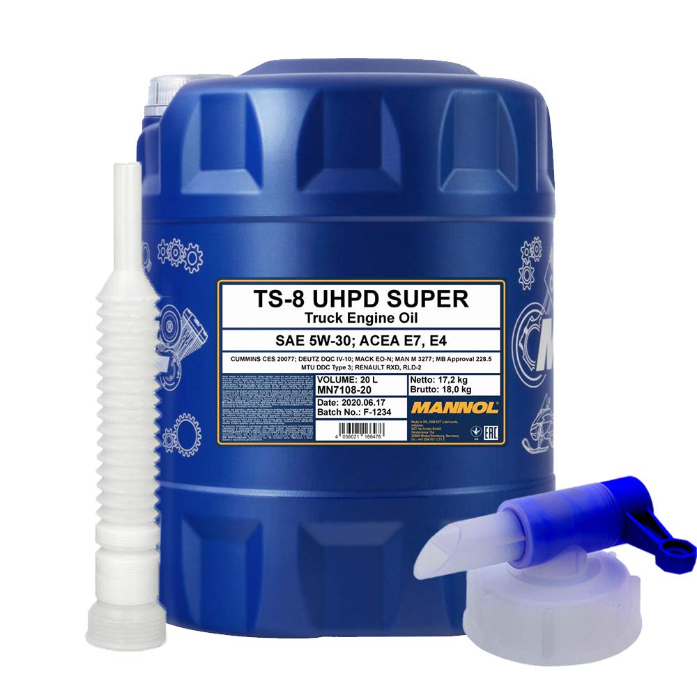 20 Liter, MANNOL 7108 TS-8 UHPD Super 5W-30 Traktor LKW Motoröl