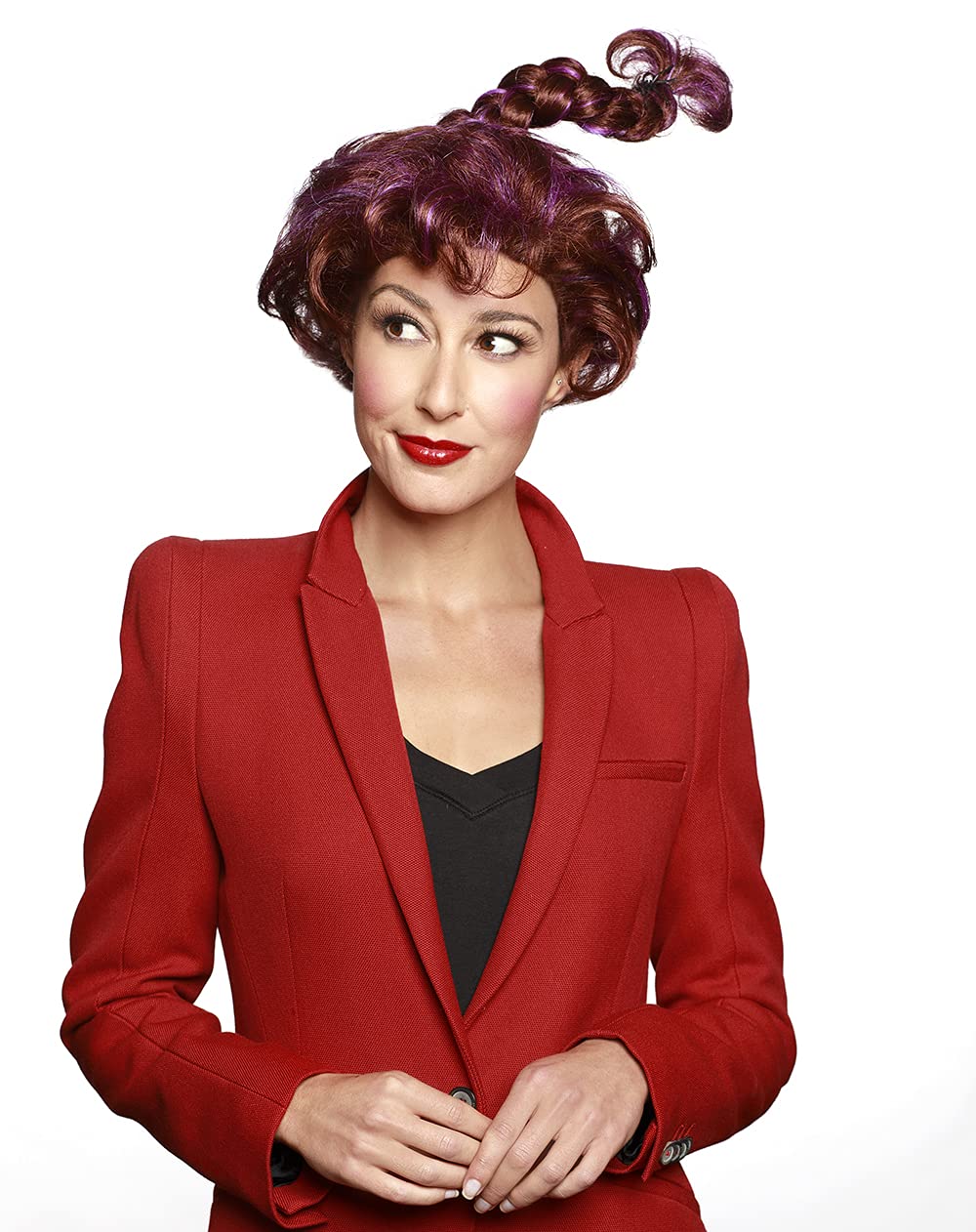 Amazon.com: Enigma Costume Wigs Salem Witch Sister Color Mixed Purple -  Twisted Dar Hair Hat Hocus Mary Sanderson Najimy Cosplay Movie Pocus  Witchcraft Fancy Dress Bundle MaxWigs Wig Care Guide : Clothing,