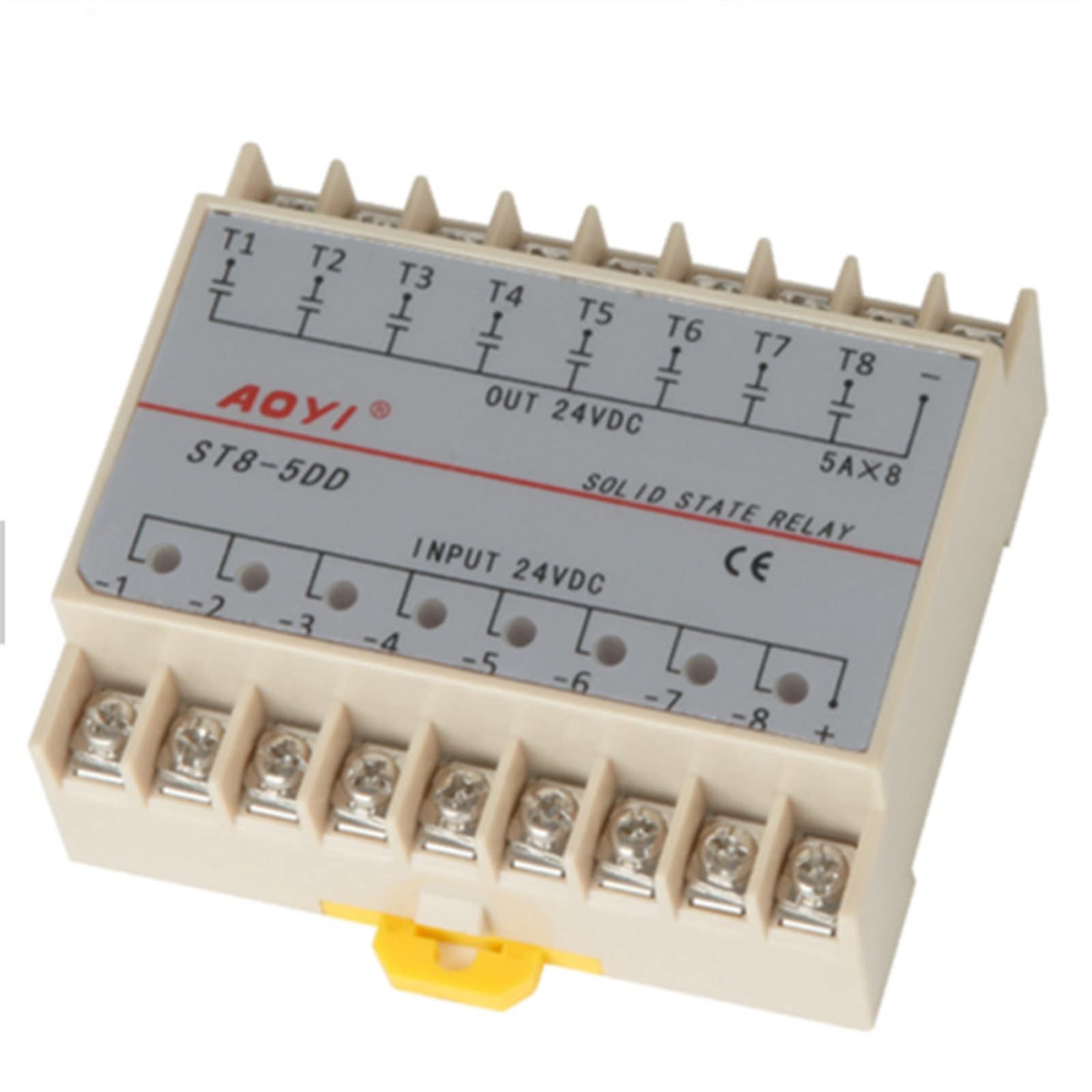 8 Kanäle DC-DC 5A SSR Acht Eingänge 24V DC Ausgang 24V DC Halbleiterrelais Ersatzteile