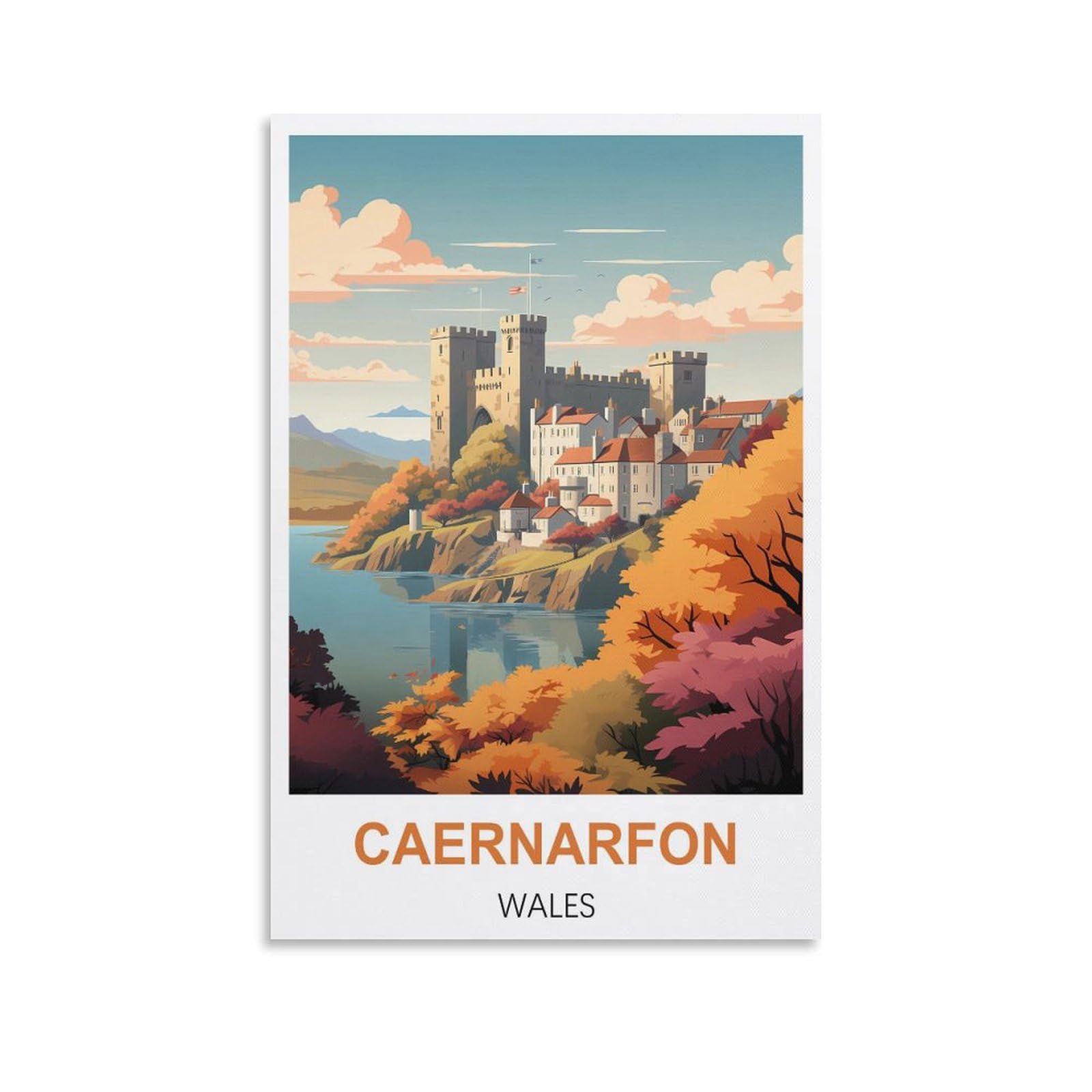 Metal Tin Sign Caernarfon Waless Garden & Kitchen Poster, Inspirational Sign Home Wall Art Decor for Home Kitchen Bar Club Decoration 30x30cm