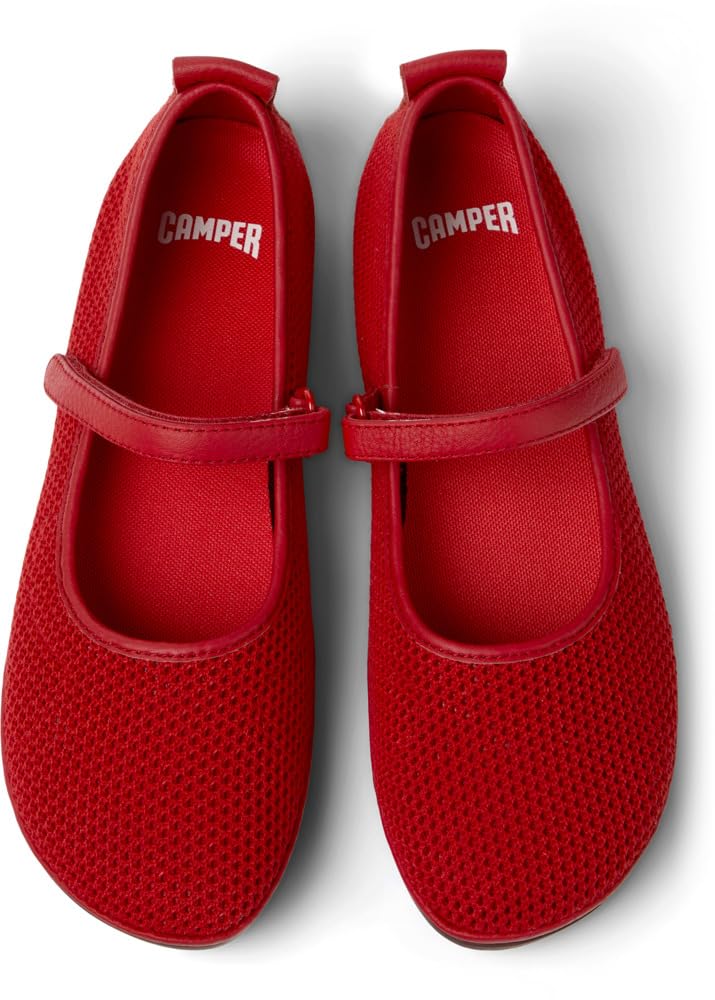 Camper Mocasín/Bailarina Right Nina para Mujer, Talla Mediana, Color Rojo 39 UE