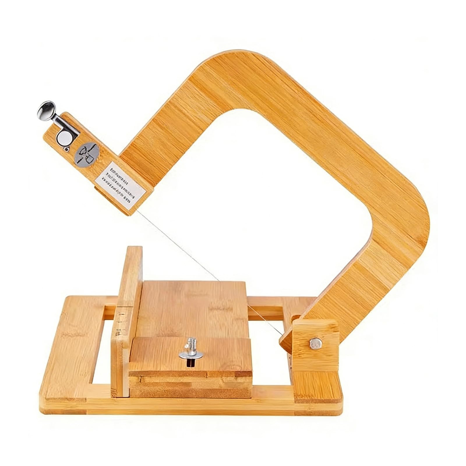 Hsioluted Thickness Soap Cutter Constructed From Hardwood and Stainless Steel for Consistent and Smooth Results Wooden Soap Cutting Tool