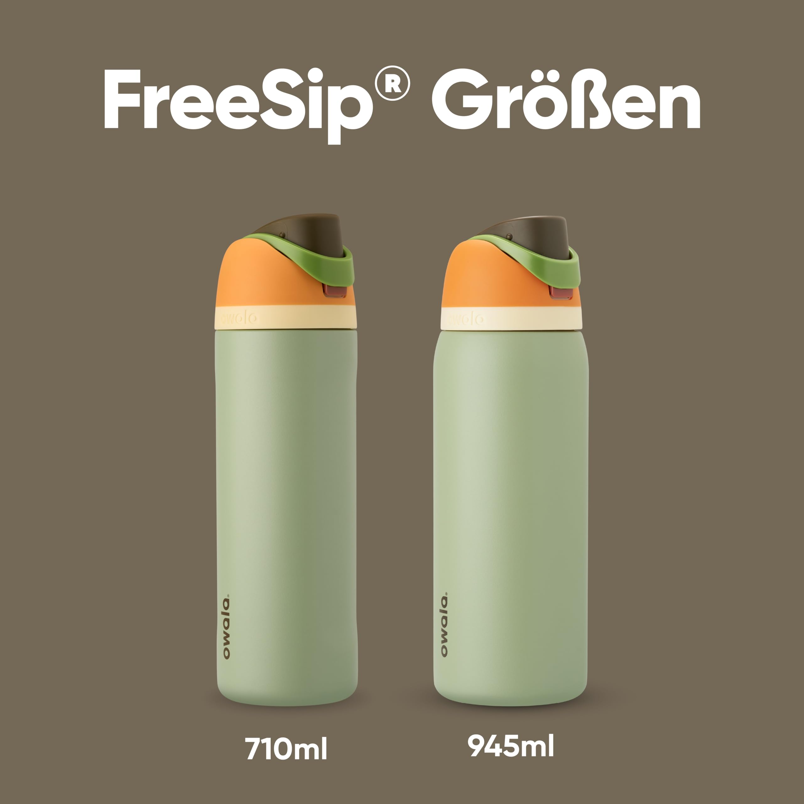 Owala FreeSip - Stainless Steel - 32-oz. - Orange/Green (Camo Cool)(Amazon)