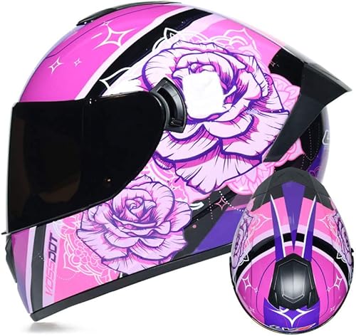 Miniatura 8 de Casco de motocicleta de cara completa, aprobado por DOT, para motocicleta, ciclomotor, carreras de calle, casco de choque, hombres y mujeres
