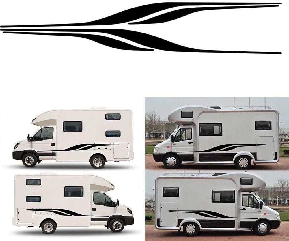 Adesivo for carrozzeria laterale for camper Camper RV, 2 pezzi Strisce for camper Decorative Camper Vans Caravan Decalcomanie Adesivo in vinile Grafica Strisce laterali for carrozzeria Accessori for d
