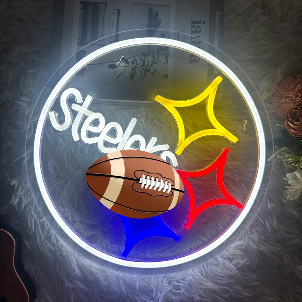 Football Neon Sign For Wall Decor,Dimmable Neon Lights for Bedroom Man Cave Party Bar Background, Parties, Bars, Dorms, Game Room Decor ，Christmas Birthday Gift12.2 * 1.2inch image 3