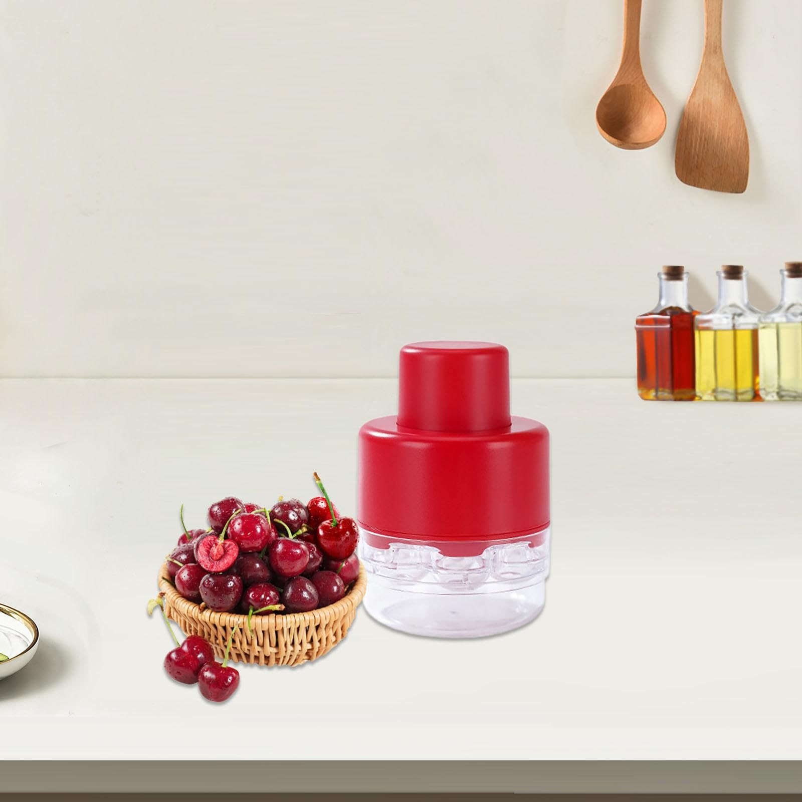 Snocciolatore Per Ciliegie In Acciaio Inox - Utensile Per Rimuovere Noccioli Da Ciliegie, Olive E Datteri - Foto 5