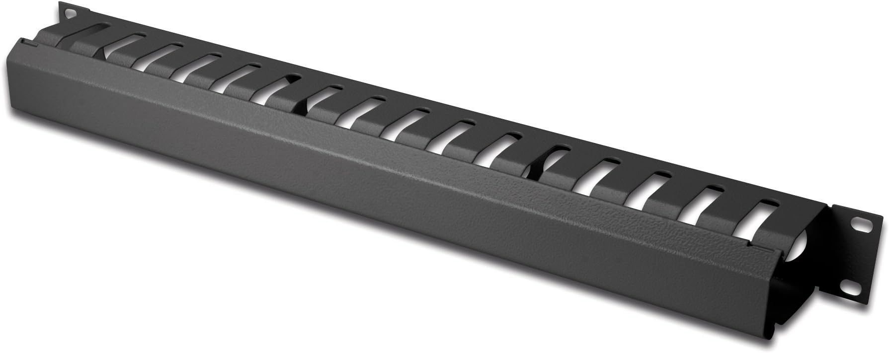 DIGITUS Cable Management Cage - 1U - Patch Panel - 19 "Cable Entry - Detachable Bezel - Black
