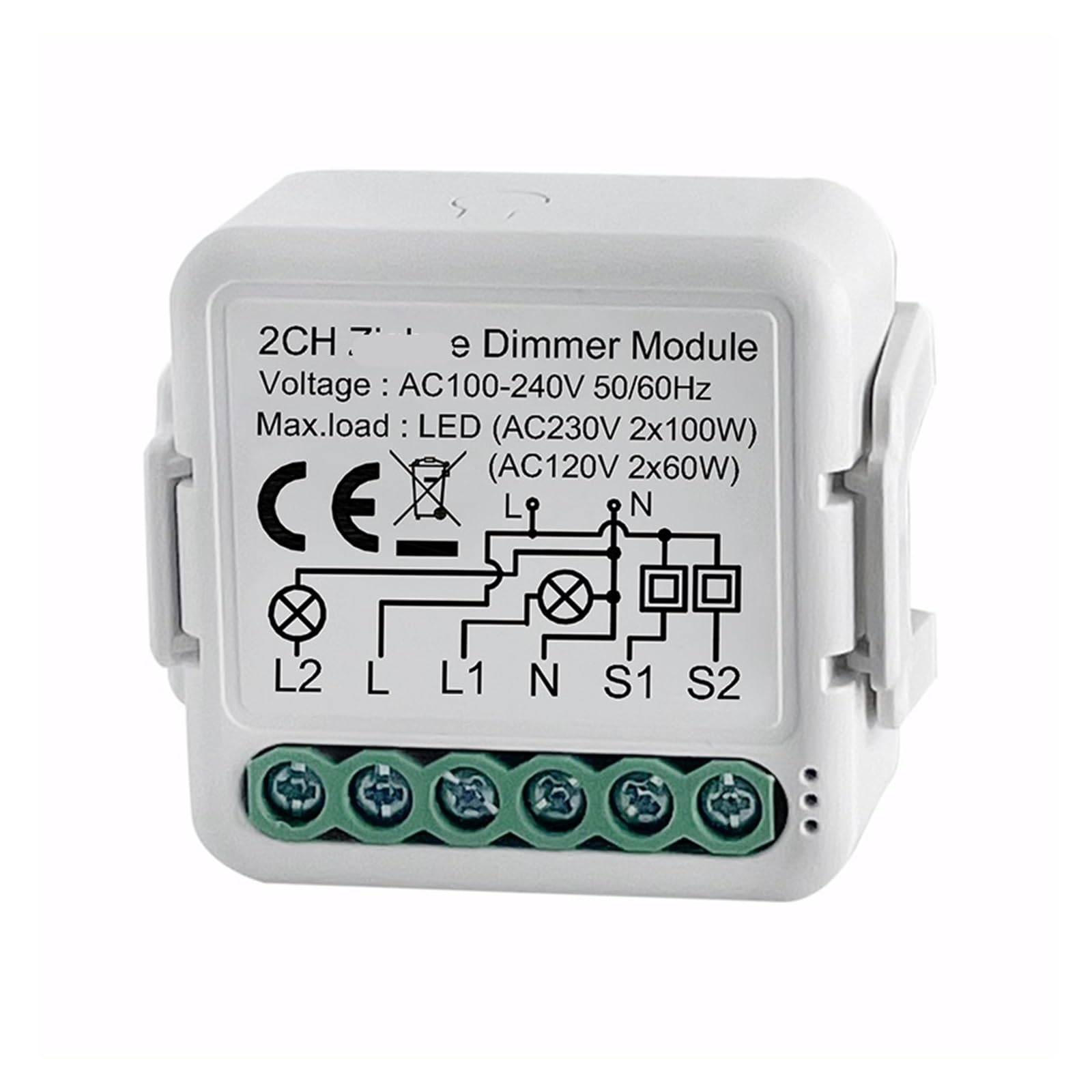 1 Uds. Módulo de interruptor de atenuación inteligente interruptor de luz atenuador 1 banda, 2 bandas(2 Gang)