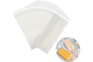 Miaowoof Bolsas para Helados Autosellables, 200 Unidades, Bolsas Transparentes para Helados