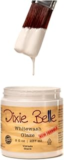Dixie Belle Glazes| Whitewash (8oz) | Water-Based Paint Glaze | Paint Finish for Stippling and Color Washing | DIY Home Décor Glazes