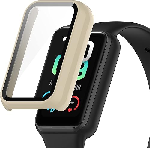 Miniatura 27 de Funda compatible con Amazfit Band 7 con protector de pantalla de vidrio templado integrado, cobertura completa, carcasa protectora ultrafina de 6