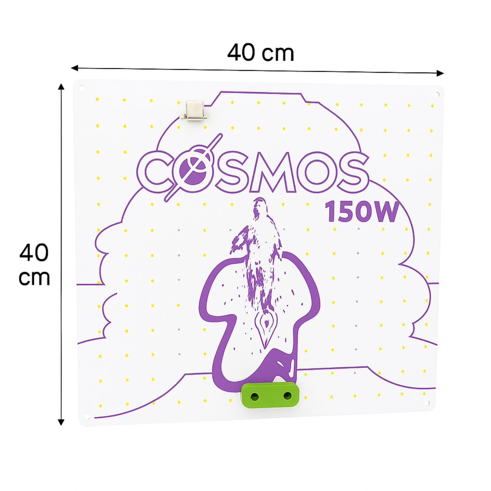 Weedness Cosmos Lampada LED per Piante 150 Watt Spettro Completo 40x40 cm 2,5 μmol/J - Coltivazione Interna Esterna Germinazione Fioritura Crescita