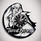 BombStudio Tales of Berseria Vinyl Record Wall Clock, Tales of Berseria Handmade for Kitchen, Office, Bedroom. Tales of Berseria Ideal Wall Poster