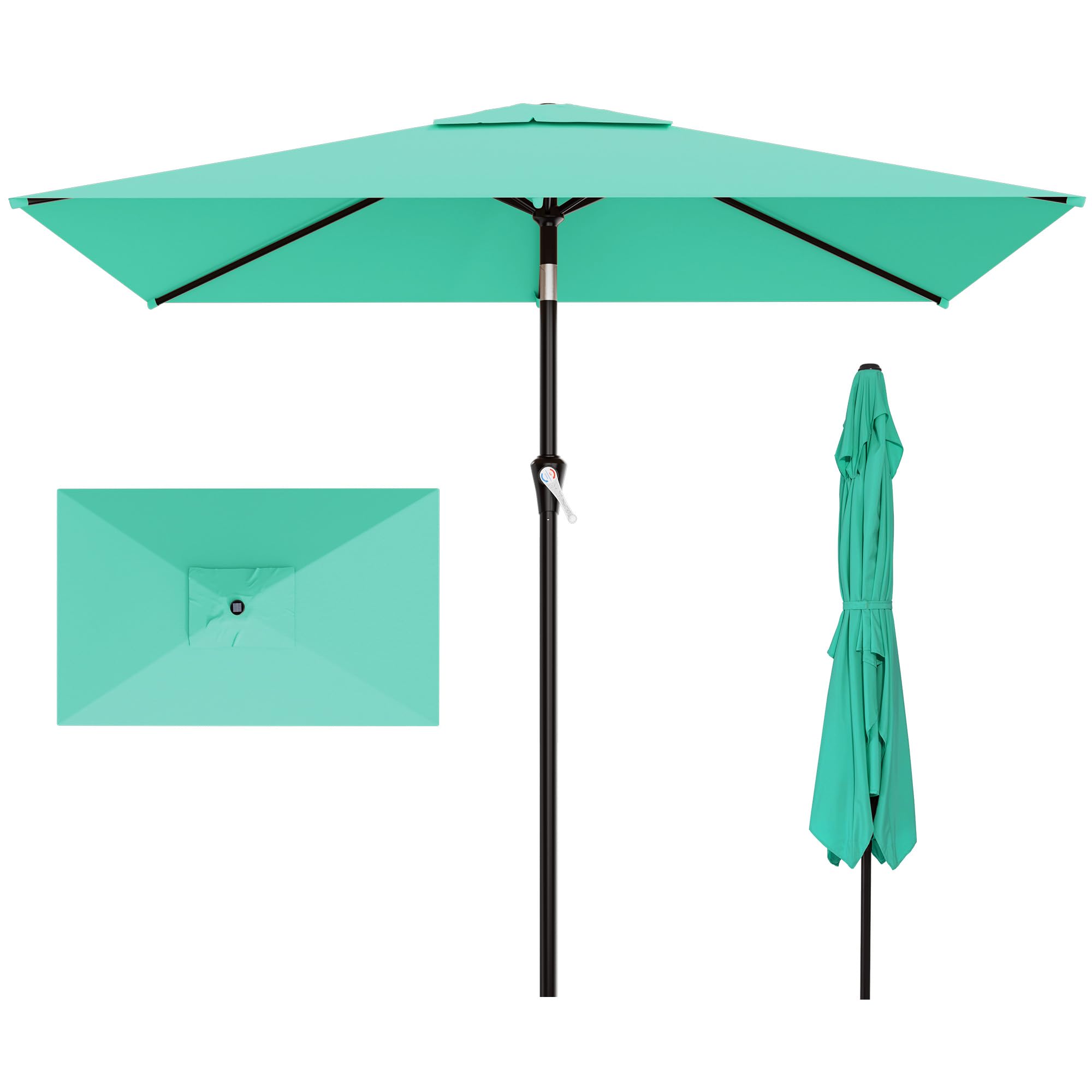 costway 7pcs patio rattan dining set table top w/umbrella hole Costway 7PCS Patio Rattan Dining Set Table Top W/Umbrella Hole