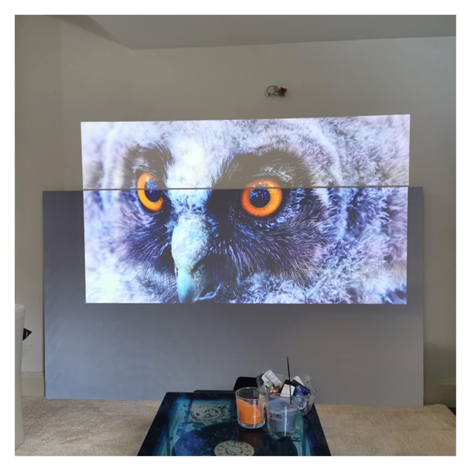 Ekran Kina Domowego Prosty przenośny ekran projektora anty-lekka tkanina odblaskowa do domowego biura na zewnątrz kurtyna HD 3D 4K zwiększa jasność(133 inch)