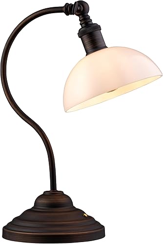 O'Bright Bankers - Lámpara de mesa LED inalámbrica, funciona con pilas, recargable, atenuación de 3 niveles, carga universal USB-C, cabezal