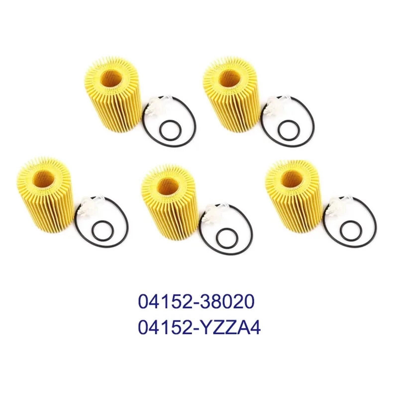 Filtres à moteur Filtre à huile 5 pièces 04152-38020 04152-51010 04152-YZZA4 Filtre à huile