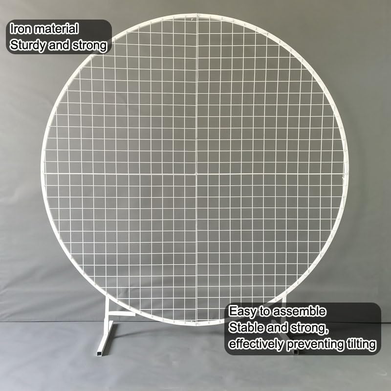 HJLKDYM Round Backdrop Stand, Metal Balloon Arch Stand, Wedding Arch Garden Arbors Background Frame for Weddings Birthdays Party Decorations Anniversary(Gold,1.2m/47.24in)