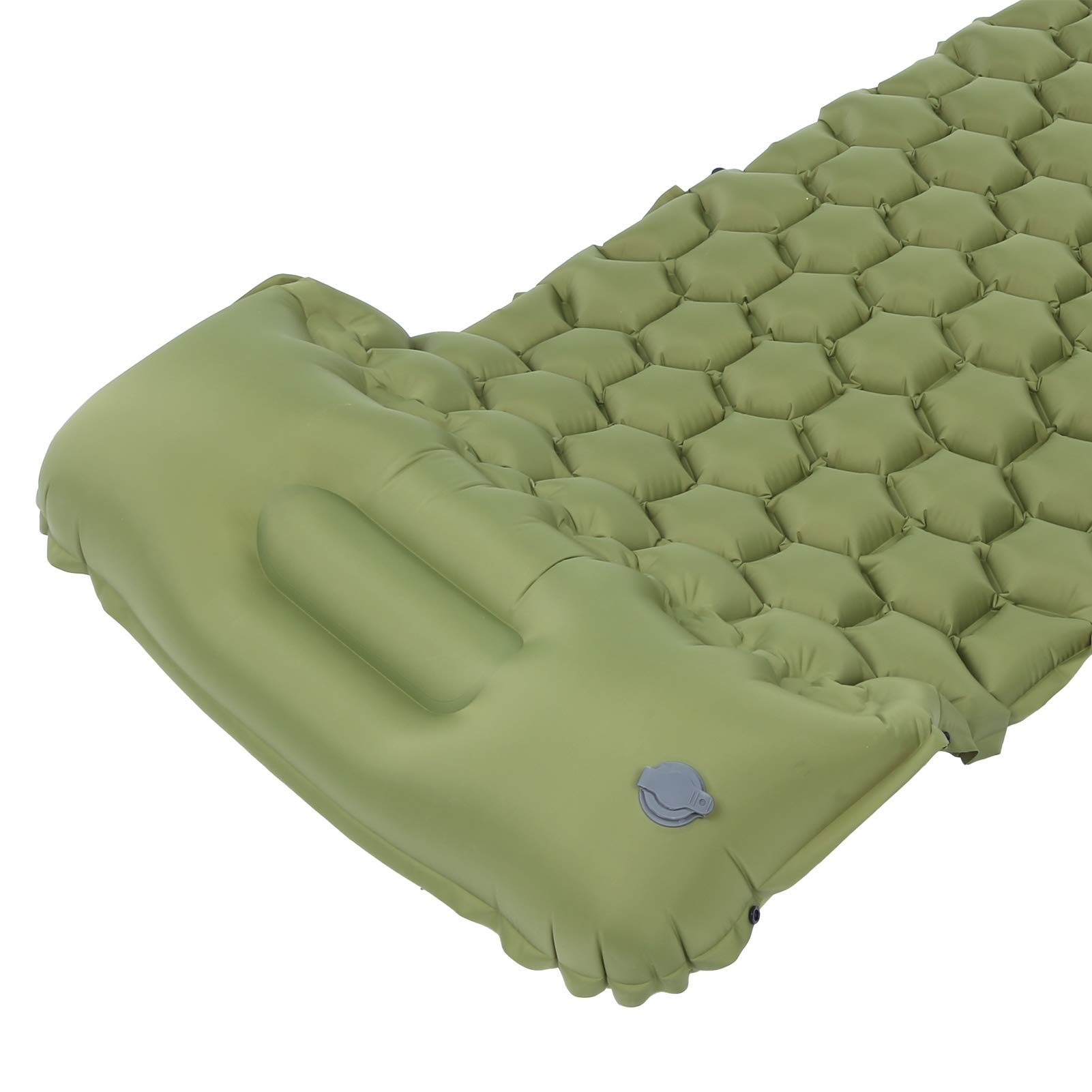Tappetino da Campeggio Air Sleeping Pad - Pad Gonfiabile Leggero da Viaggio con pressa a Pedale per Escursioni in Viaggio(Verde)