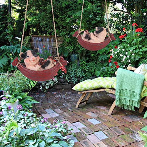 Standbeelddecor, het standbeeld van de harswerf, parkdecoratie voor de binnenplaats van de binnenplaatsgemeenschap Toneeldecoratie(Swing bloem varken) - Image 3