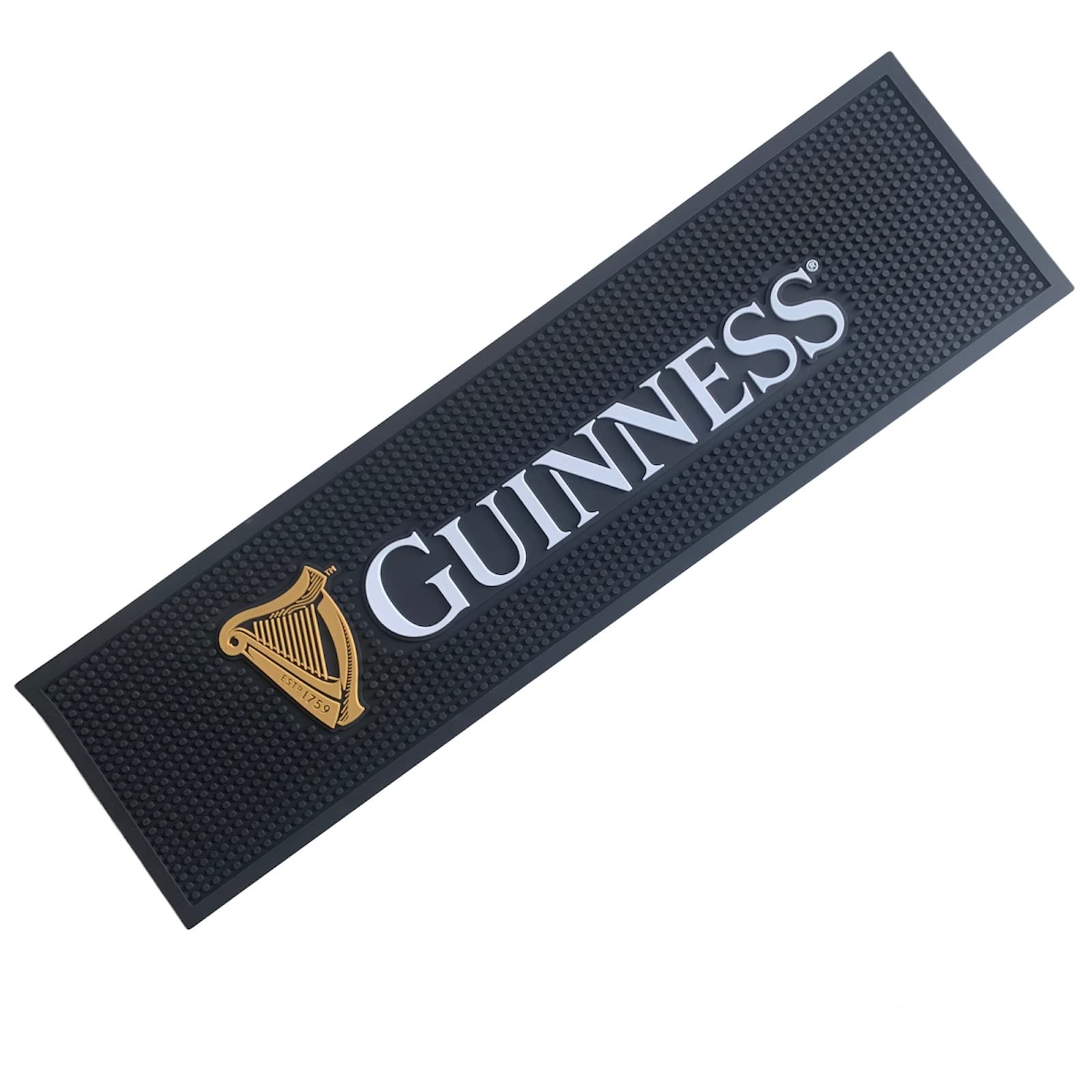 Laurie's Pub and Bar Accessories | Guinness Black Rubber Bar Runner / Drip Mat 60x17cm