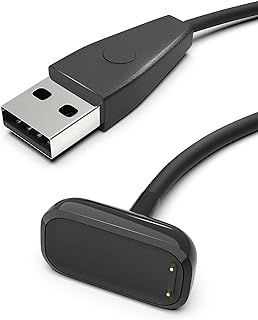 Sinoacc Charger for Fitbit Charge 5 Luxe Smartwatch Charger 3.3Ft USB Magnetic Wireless Fast Charging Cable Cord for Charge 5 Luxe Fitness & Health Tracker with Reset Button