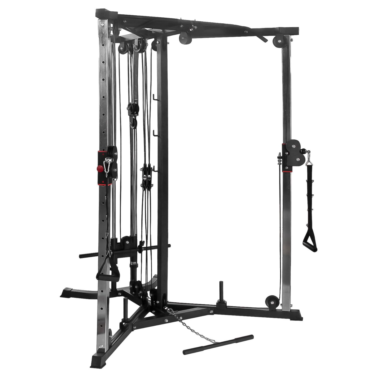 Hansson Sports® Kabelzug Trainer Latzugstation Kraftstation Cross Over mit Klimmzugstange, Bizeps- / Trizeps-Stange, geprüfte und zertifizierte Profi Qualität