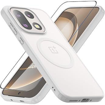 for Oneplus 15 Case [Hard Frosted PC Back + Soft TPU Bumper] [Support Wireless Charging] Slim Fit Shockproof Protective Case Cover for Oneplus 15
