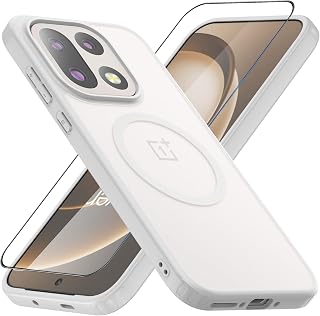 Funda para Oneplus 15, [Parte trasera de policarbonato esmerilado duro + protector de poliuretano termoplástico suave] [Compatible con carga inalámbrica] Funda protectora delgada y ajustada