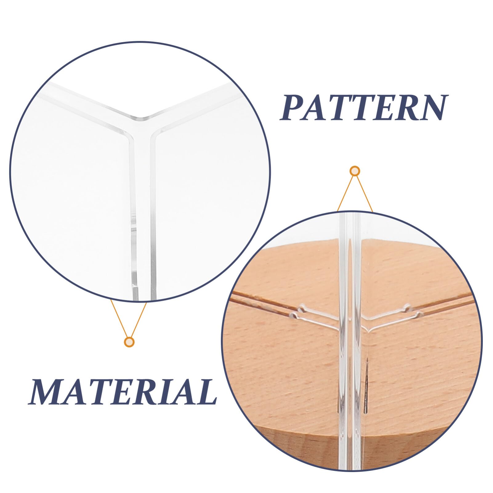 Portamenús Multilateral de Acrílico y Madera con Base Estable para Mesa