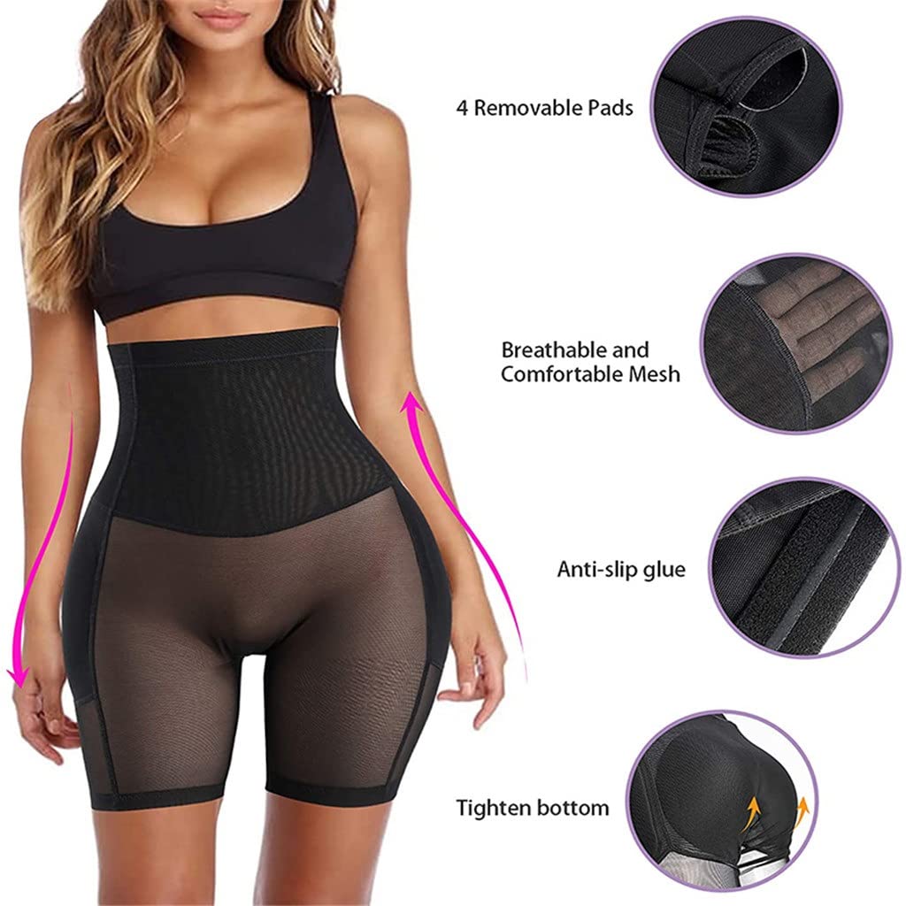 MMRTDJDR Wyściełana bielizna biodrowa Bezszwowa bielizna damska Majtki modelują Body Butt Lifter Wysoki pas treningowy do talii