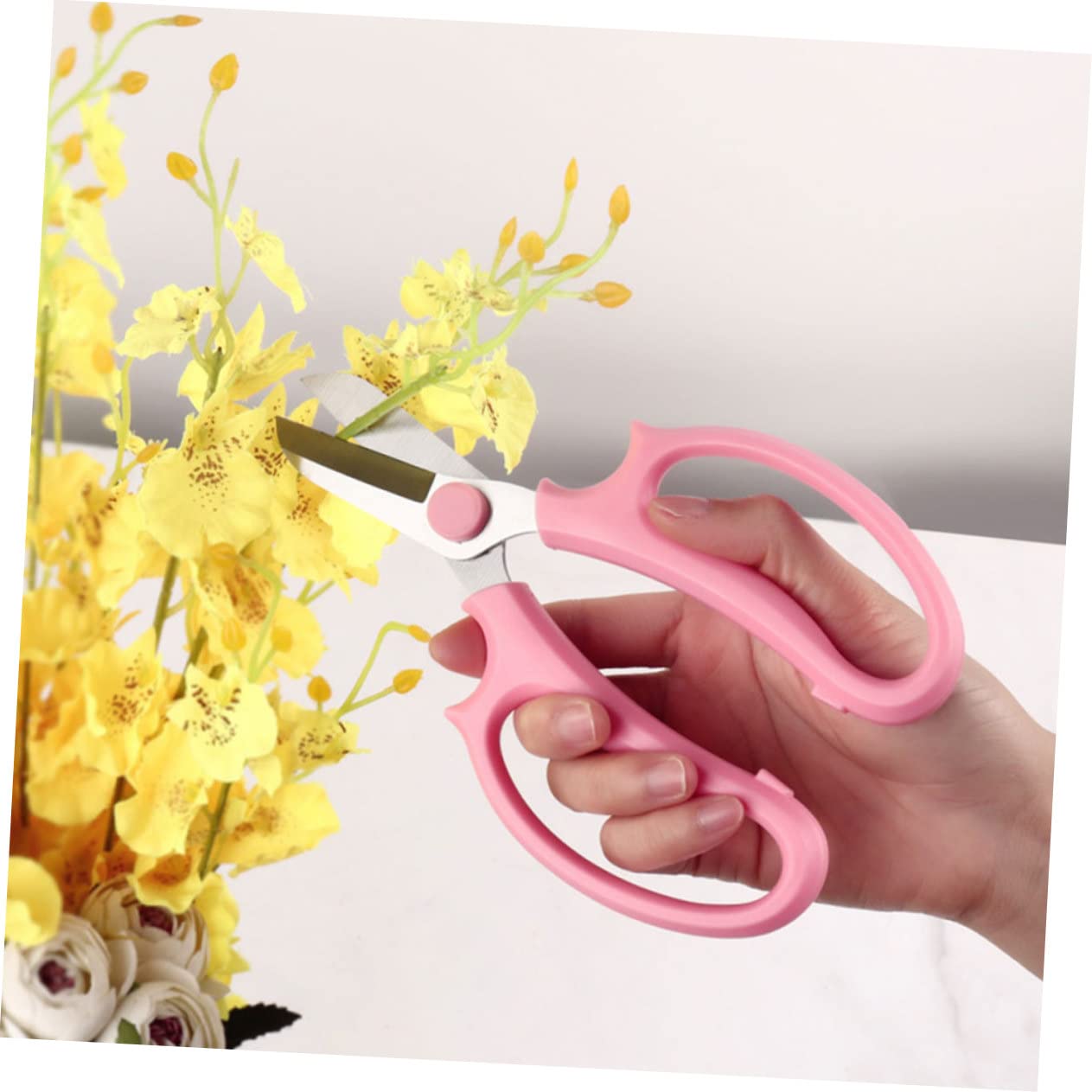 Tijeras de Horticultura 8 Unidades de Acero Inoxidable | Mango Antideslizante, para Mantenimiento de Plantas y Jardinería, Uso en Huertos y Setos