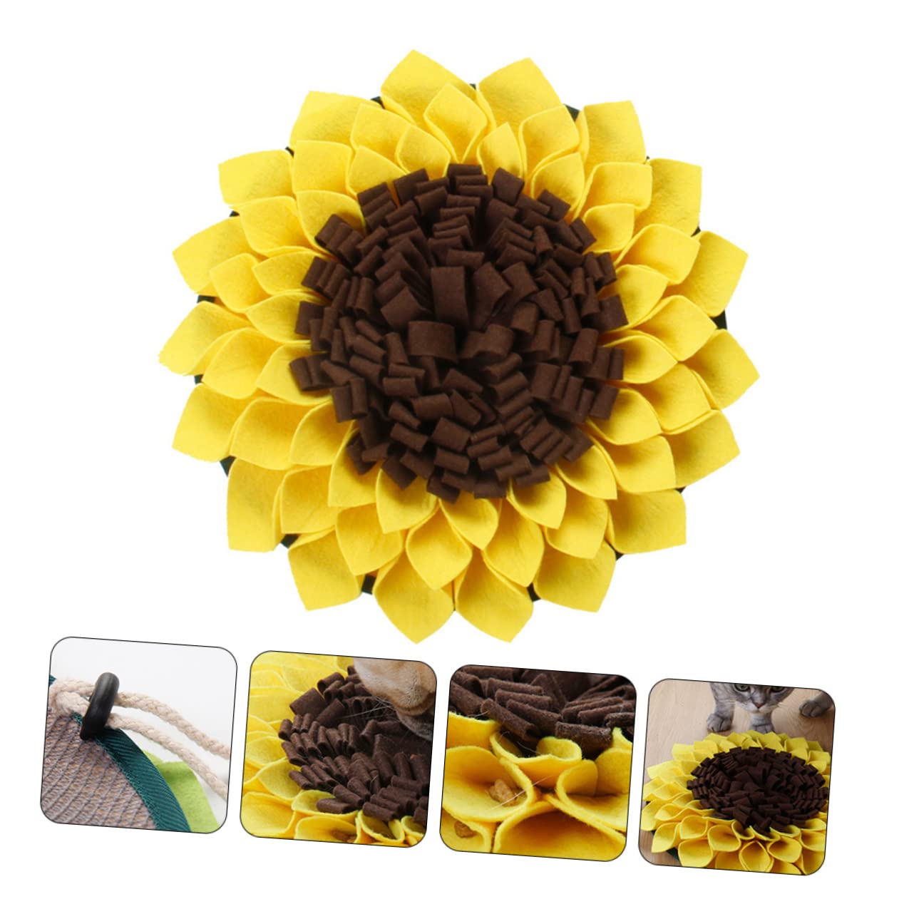 Angoily 3piezas Alfombra De Forrajeo para Perros Mat De Comida Lento Diseño De Girasol Estimula El Olfato y Reduce El Estrés para Entrenamiento De Alimentación y Entretenimiento De