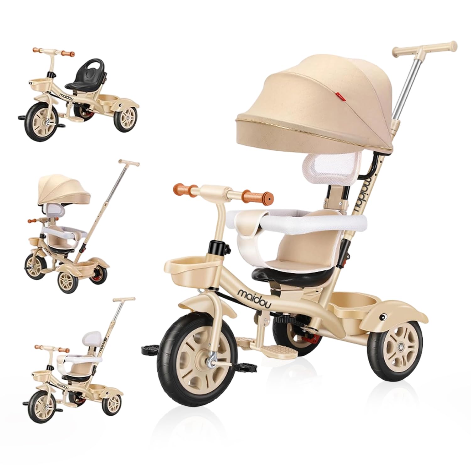 子供用 三輪車 5in1三輪車 ベビーカー 手押し棒付き サンシェード付き Amazon.co.jp: Nijakise 子供用 三輪車 5in1三輪車 ベビーカー 手押し