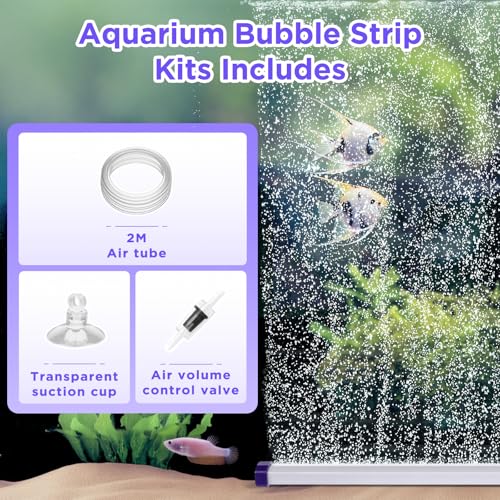 Diffuseur Air Aquarium hygger 55CM avec Tuyau pour Eau Douce et Salée