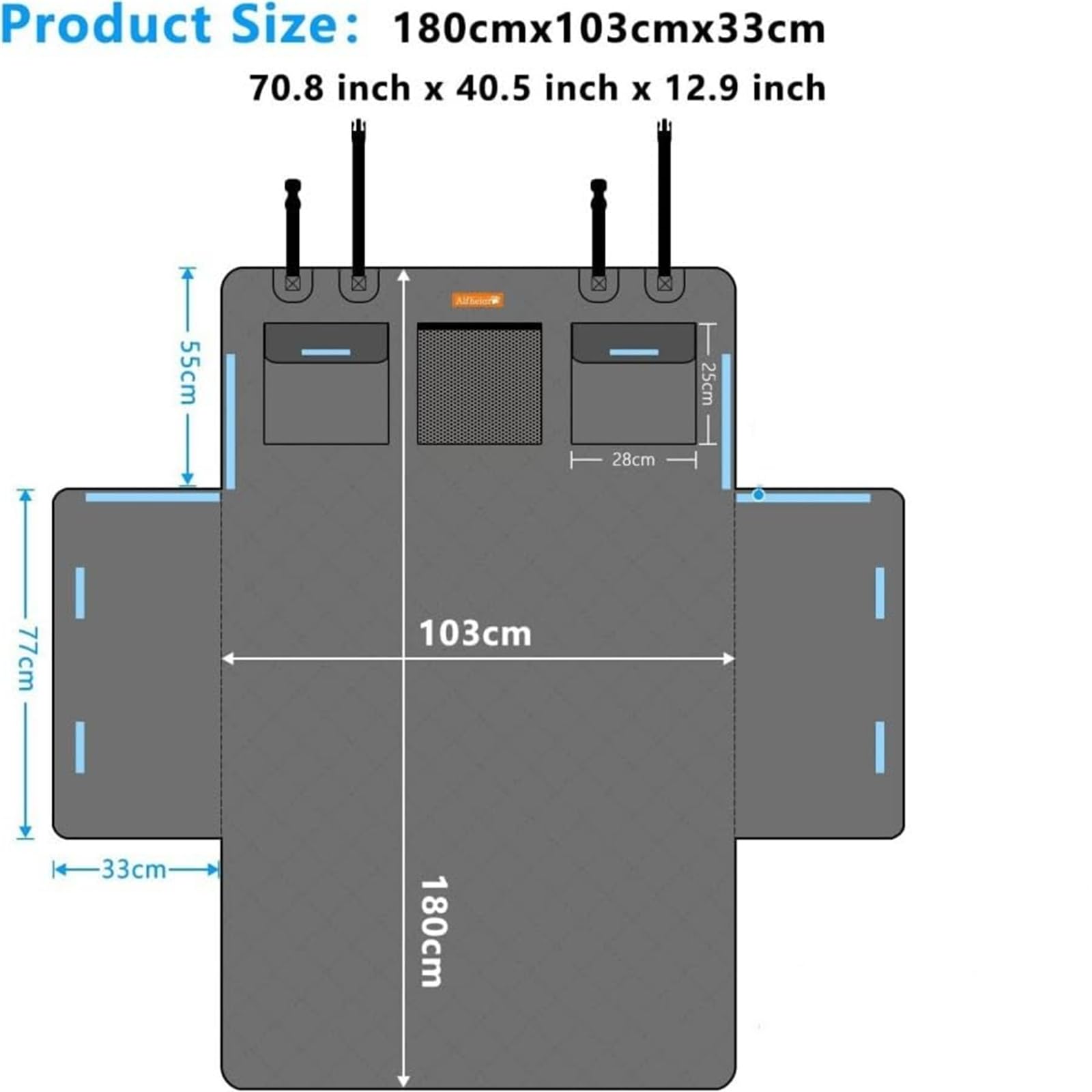 Telo Auto per Cani Bagagliaio per Buick GL8 2011, Custodia per Baule Auto Protezione Bagagliaio Antiscivolo Impermeabile Coperta per Cani