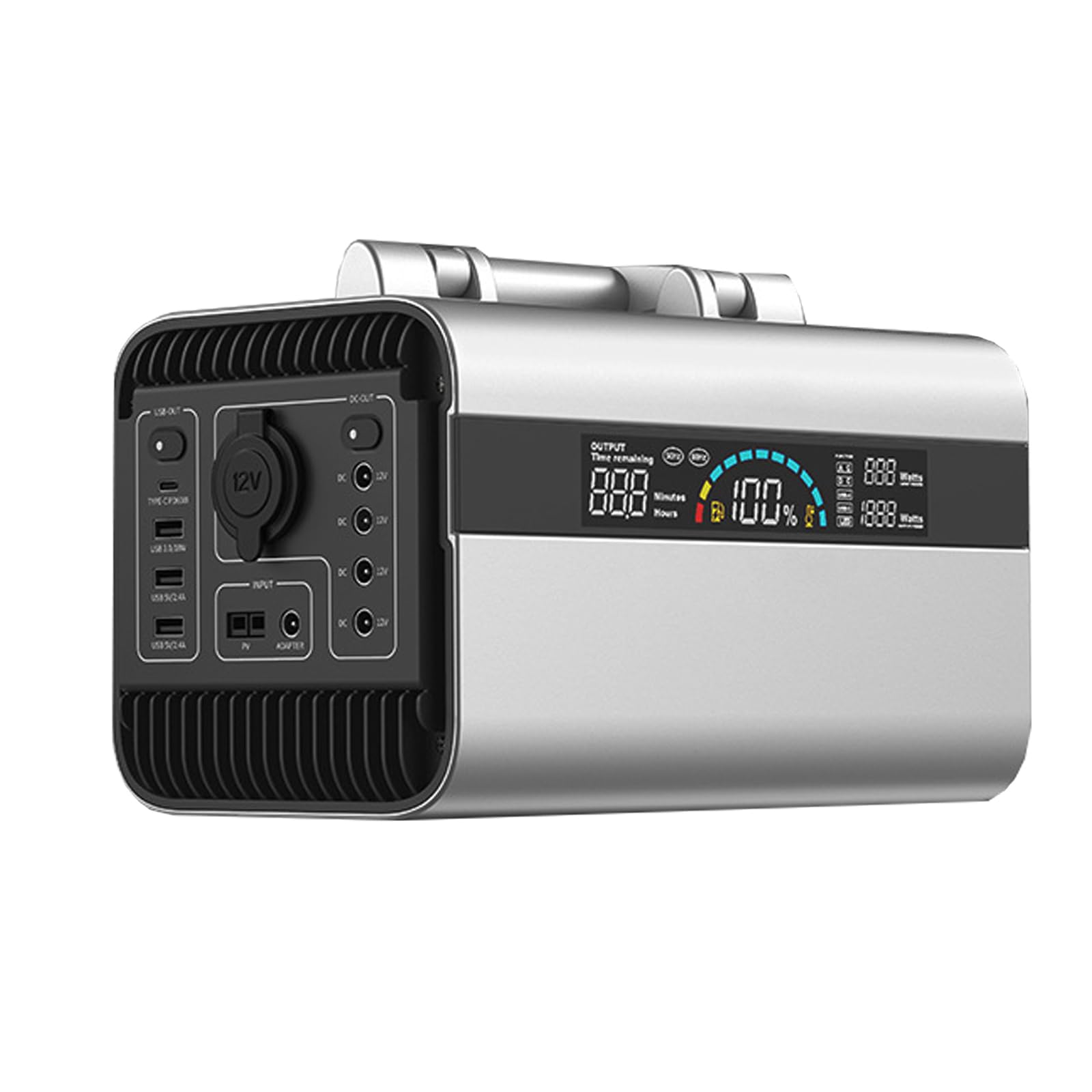 Stazione di Alimentazione Portatile 600W Generatore Solare Alimentazione Mobile Campeggio Batteria Alimentazione con Presa 220V per Viaggio Caccia Blackout