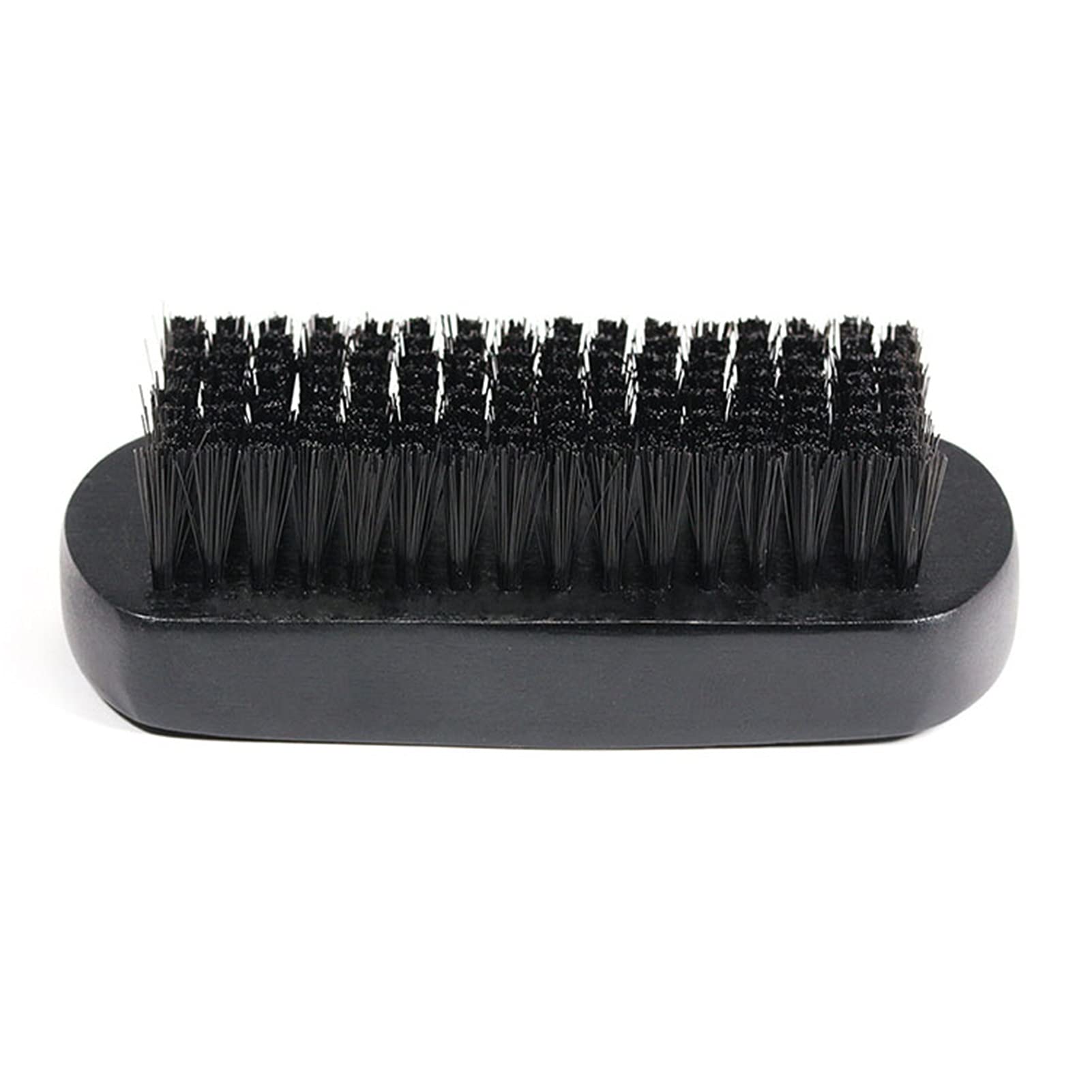 Brosse à barbe fait main bois de hêtre nylon noir savon coiffure blaireau rasage homme