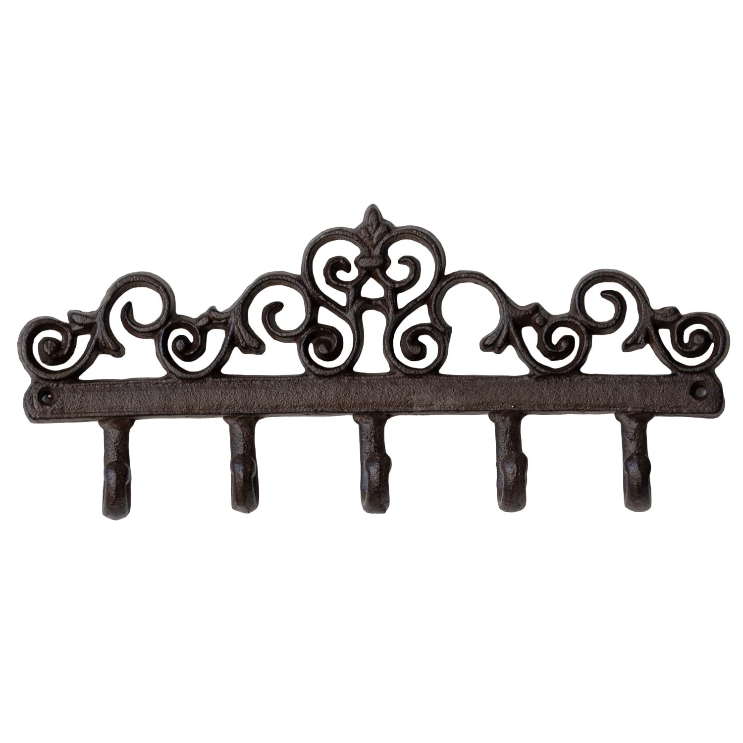 Darthome Cast Iron Lattice 5 Coat Hooks Traditional Metal Garden Key Storage Wall Hanger Rack