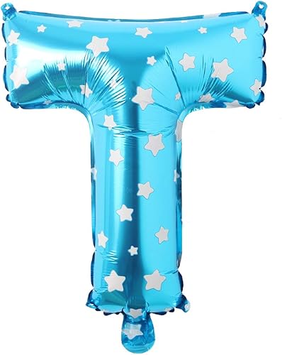Miniatura 4 de Globos de aluminio para colgar, de 16 pulgadas, color azul con estrella, letras del alfabeto, para decoración de bodas, fiestas de cumpleaños,