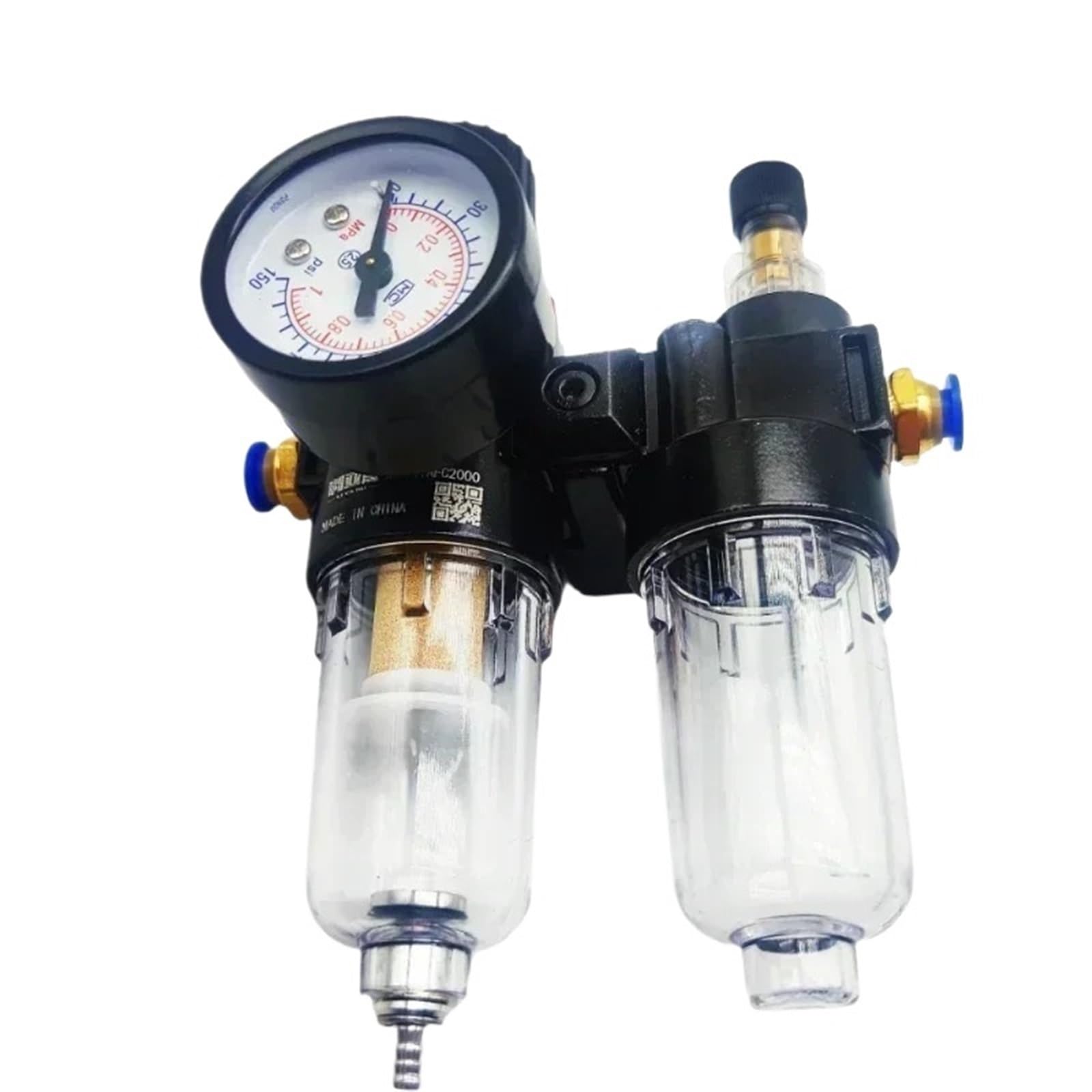 Filtre pour compresseur d'air AFC2000 G1/4 pour stabiliser la pression et purifier le réseau