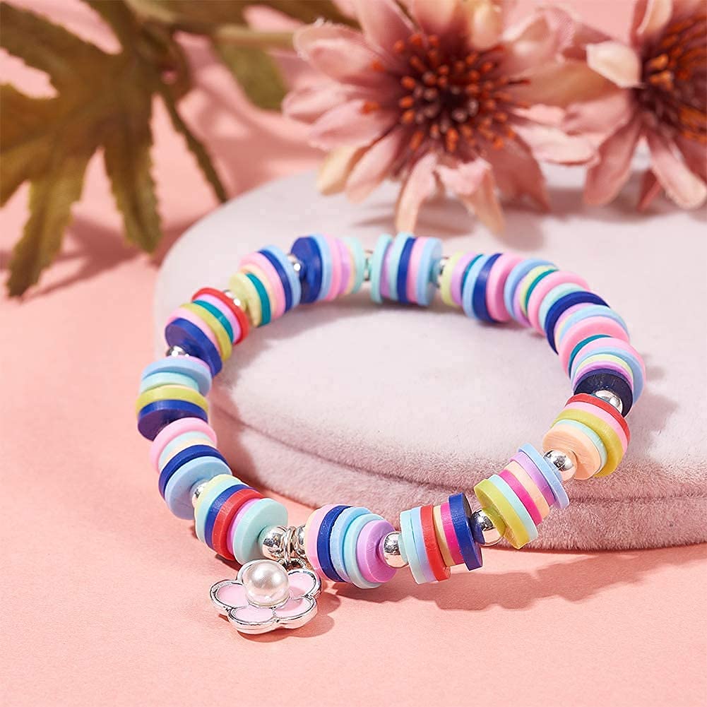 Cheriswelry 5700pcs 4mm perle piatte rotonde di argilla polimerica 15 colori disco ambientale Heishi perline Charms stelle marine Cowrie Shell perline per creazione di gioielli
