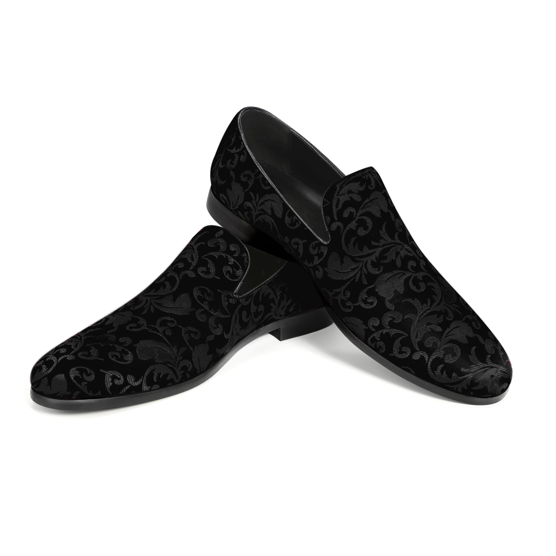 YFFUSHI Mocasines Hombre de Lujo Bordados Loafers Bajos Comfort Slip On Plano Zapatos para Boda Ceremonia