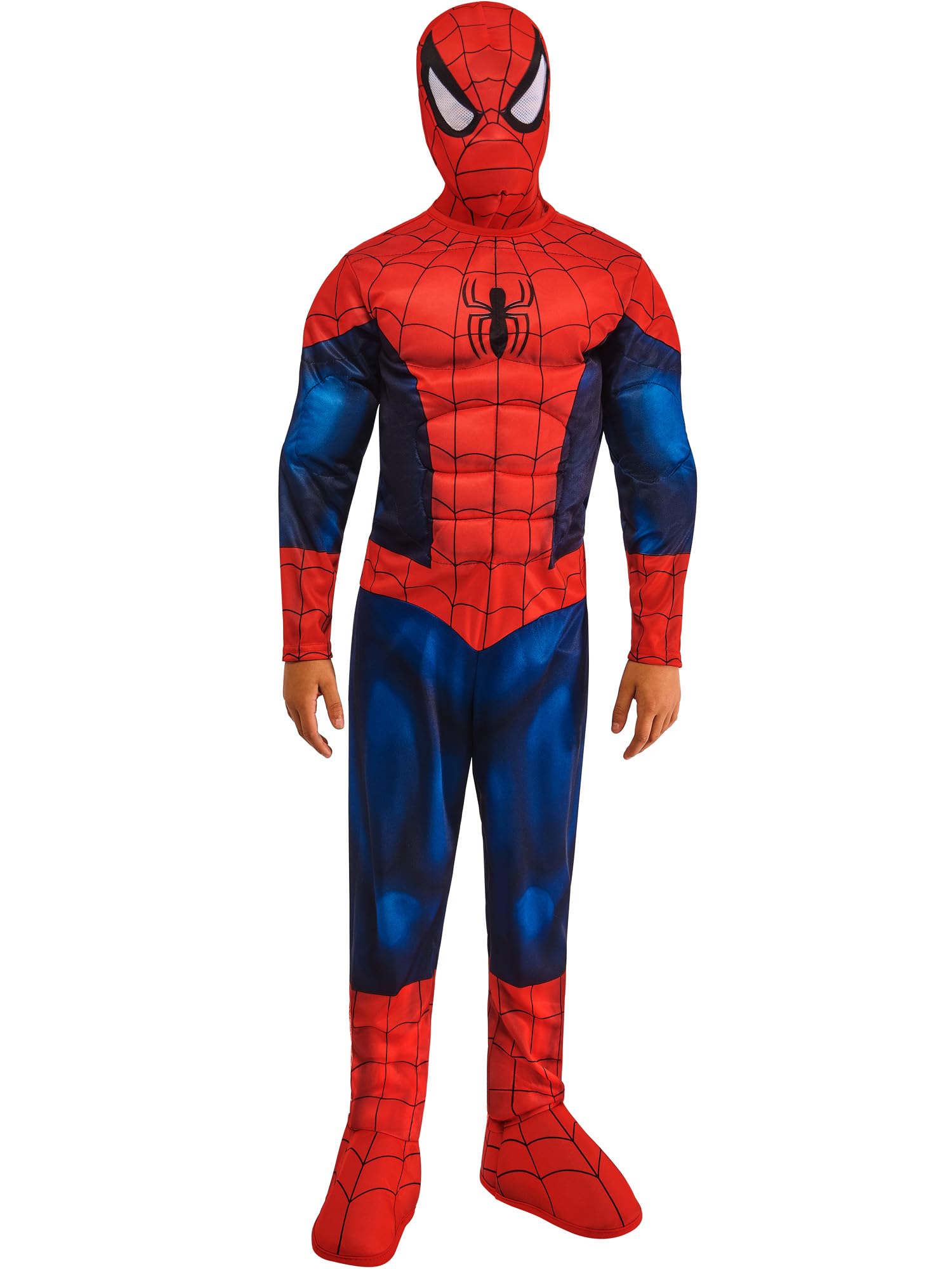 Rubies (7 To 8 Years (122 To 128 Cm)) Deluxe Muscular Spiderman Costume For Children